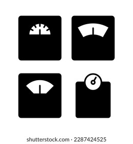 Scales icon vector illustration. Weight scale sign and symbol