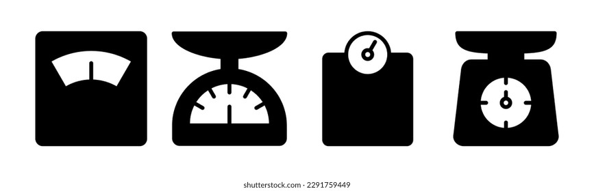 Escala la ilustración vectorial de icono. Signo de escala de peso y símbolo