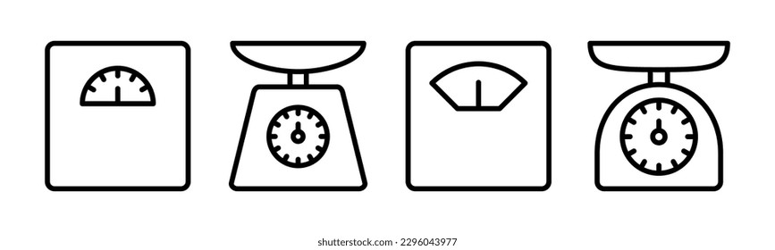 Scales icon vector illustration. Weight scale sign and symbol