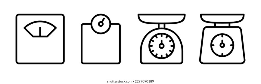 Escala la ilustración vectorial de icono. Signo de escala de peso y símbolo