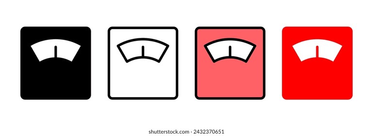 Scales icon vector illustration. Weight scale sign and symbol