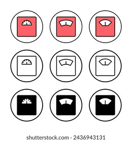 Scales icon vector illustration. Weight scale sign and symbol