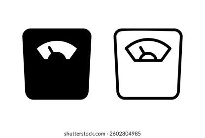 Scales icon vector illustration. Weight scale sign and symbol
