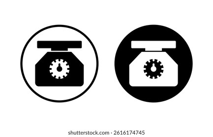 Scales icon vector illustration. Weight scale sign and symbol