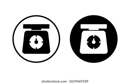 Ilustración vectorial de iconos de escalas. Signo y símbolo de la escala de peso