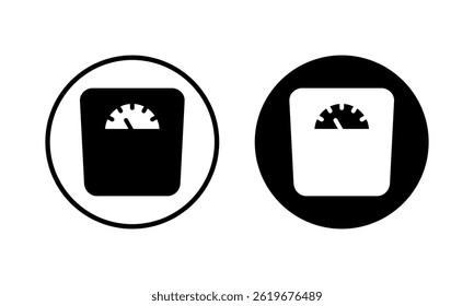 Scales icon vector illustration. Weight scale sign and symbol