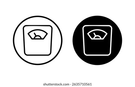 Scales icon vector illustration. Weight scale sign and symbol