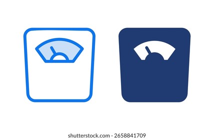 Ilustración vectorial de iconos de escalas. Signo y símbolo de la escala de peso