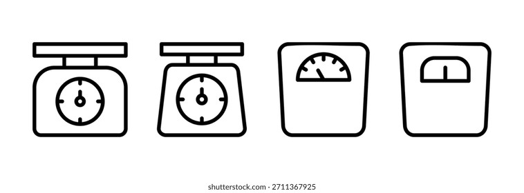 Scales icon vector illustration. Weight scale sign and symbol