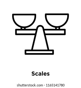 Scales icon vector isolated on white background, Scales transparent sign , office symbols