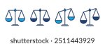 Scales icon vector. Law scale icon. Scales vector icon. Justice