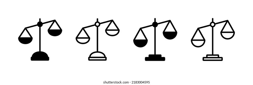 Scales icon vector. Law scale icon. Justice sign and symbol