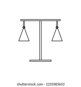Escala el vector de icono. Icono de escala de ley. Muestra el icono vectorial. Justicia