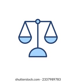 Scales icon vector. Law scale icon. Justice sign and symbol