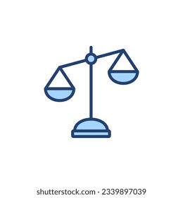 Scales icon vector. Law scale icon. Justice sign and symbol