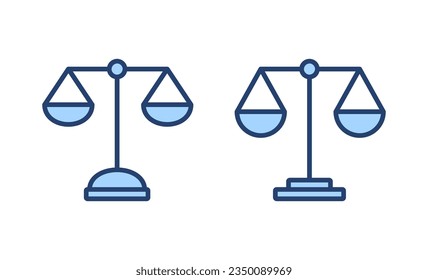 Scales icon vector. Law scale icon. Justice sign and symbol
