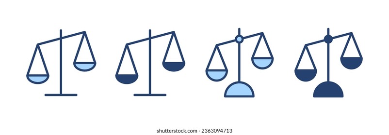 Scales icon vector. Law scale icon. Justice sign and symbol
