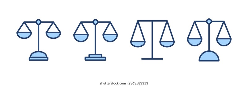 Scales icon vector. Law scale icon. Justice sign and symbol