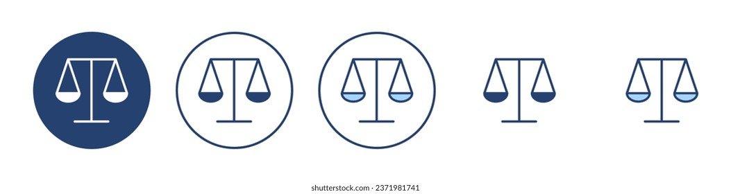 Scales icon vector. Law scale icon. Justice sign and symbol
