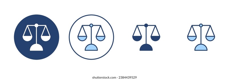 Scales icon vector. Law scale icon. Justice sign and symbol