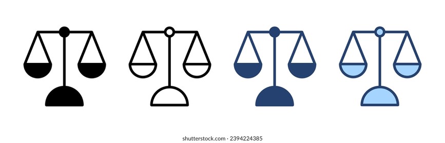 Scales icon vector. Law scale icon. Justice sign and symbol