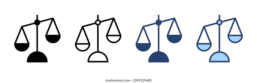Scales icon vector. Law scale icon. Justice sign and symbol