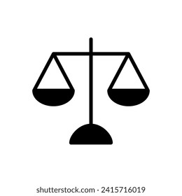 Escala el vector de icono. Icono de escala de ley. Muestra el icono vectorial. Justicia