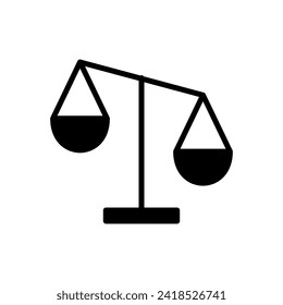 Scales icon vector. Law scale icon. Scales vector icon. Justice