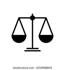 Scales icon vector. Law scale icon. Scales vector icon. Justice
