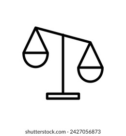 Scales icon vector. Law scale icon. Scales vector icon. Justice