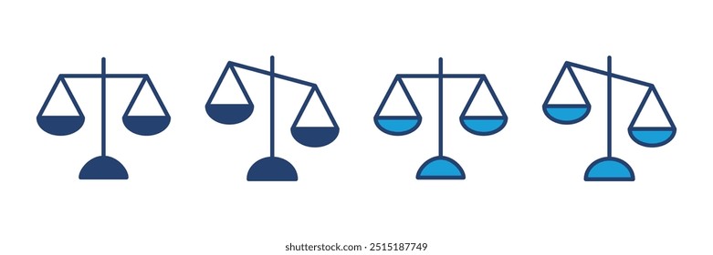 Scales icon vector. Law scale icon. Scales vector icon. Justice