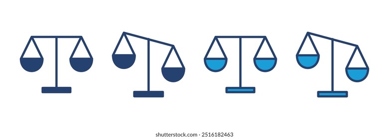 Dimensiona o vetor de ícones. Ícone da escala de lei. Ícone de vetor de escala. Justiça