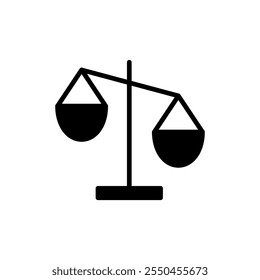 Scales icon vector. Law scale icon. Justice sign and symbol