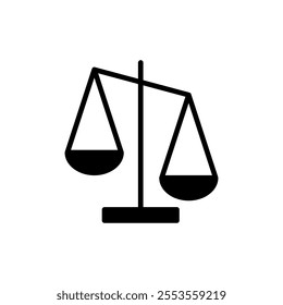 Scales icon vector. Law scale icon. Justice sign and symbol