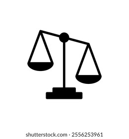 Scales icon vector. Law scale icon. Justice sign and symbol