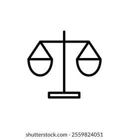 Scales icon vector. Law scale icon. Justice sign and symbol