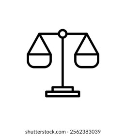 Scales icon vector. Law scale icon. Justice sign and symbol