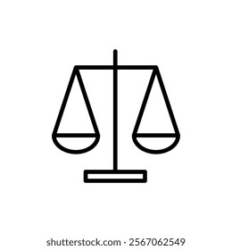 Scales icon vector. Law scale icon. Justice sign and symbol