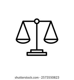 Scales icon vector. Law scale icon. Justice sign and symbol