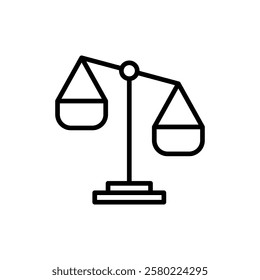 Scales icon vector. Law scale icon. Justice sign and symbol