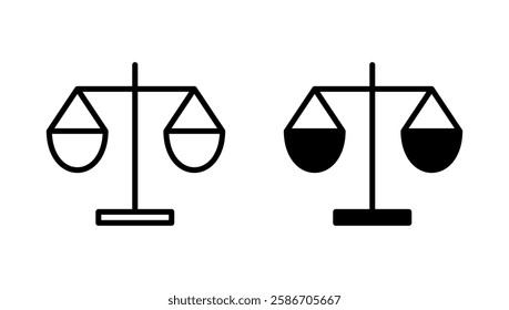 Scales icon vector. Law scale icon. Justice sign and symbol