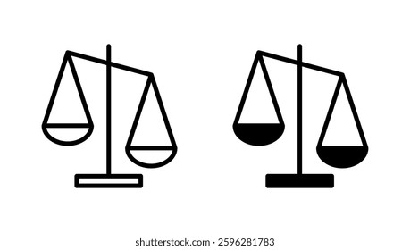 Scales icon vector. Law scale icon. Justice sign and symbol