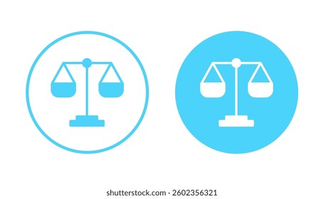 Scales icon vector. Law scale icon. Justice sign and symbol