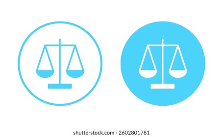 Scales icon vector. Law scale icon. Justice sign and symbol