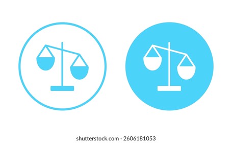 Scales icon vector. Law scale icon. Justice sign and symbol