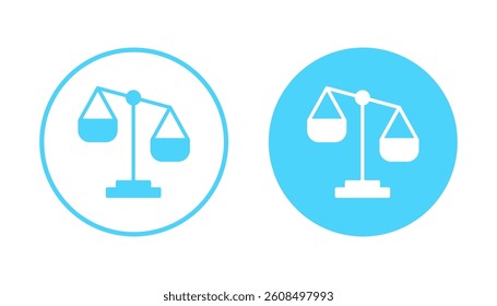 Scales icon vector. Law scale icon. Justice sign and symbol