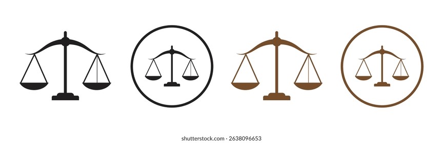 Scales icon vector. Law scale icon. Scales vector icon. Justice
