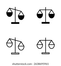 Scales icon vector. Law scale icon. Justice sign and symbol