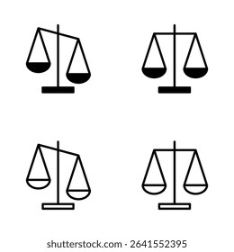 Scales icon vector. Law scale icon. Justice sign and symbol