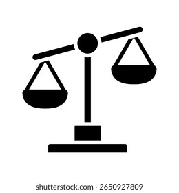 Dimensiona o vetor de ícones. Ícone da escala de lei. Ícone de vetor de escala. Justiça